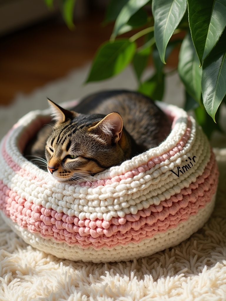 custom personalized cat bed