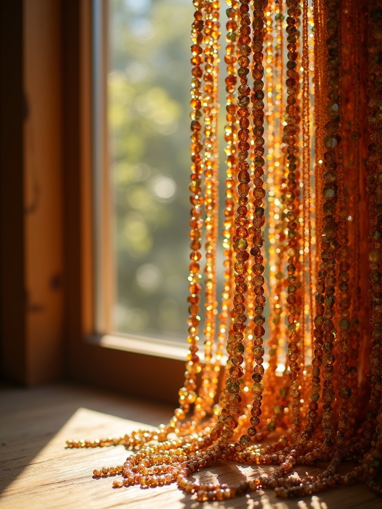 earthy tones beaded curtains