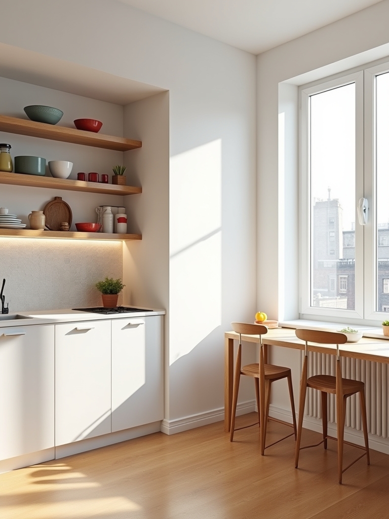 efficient compact kitchenette design
