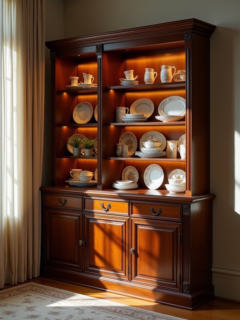 elegant dark wood storage