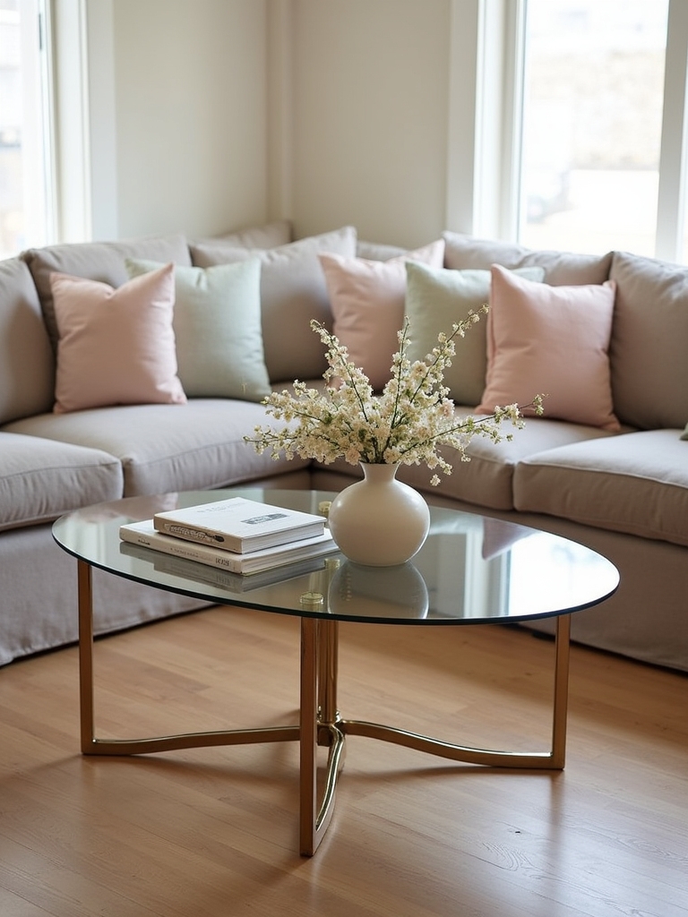 elegant glass coffee table