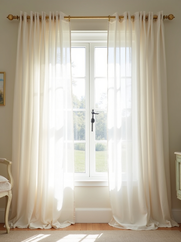 elegant ivory linen panels