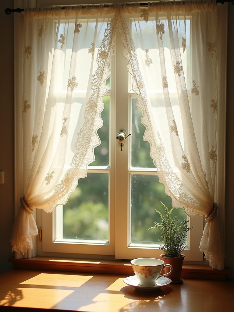 elegant lace curtain care