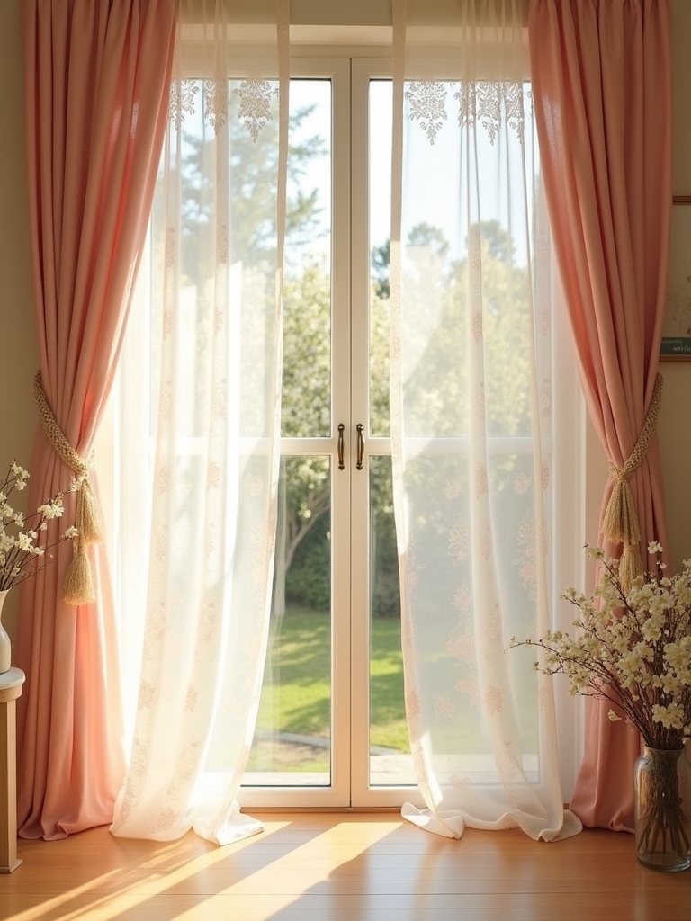 elegant soft pastel curtains