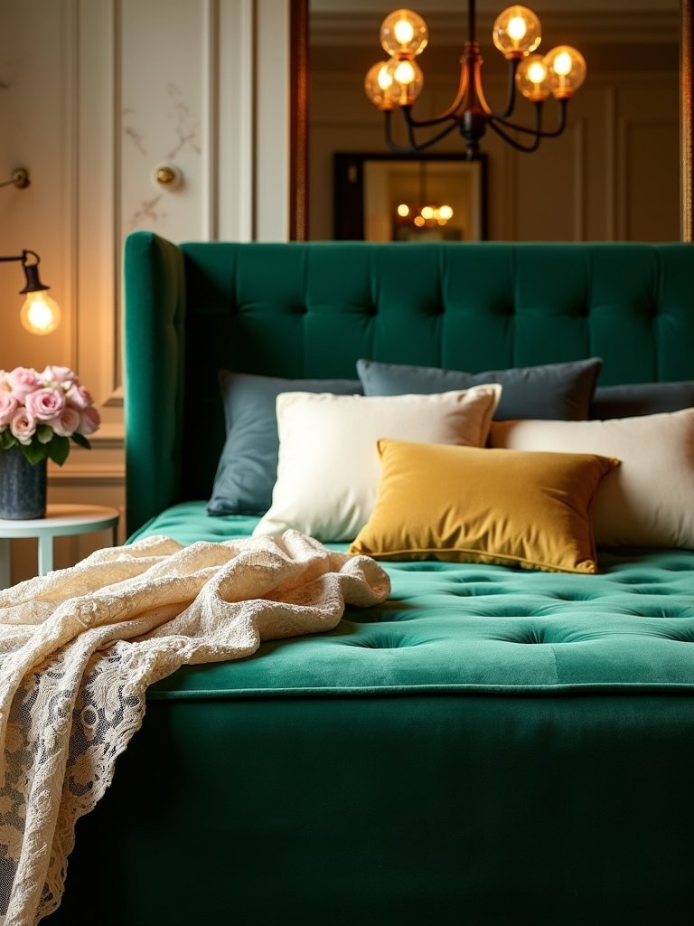 elegant velvet bed frames