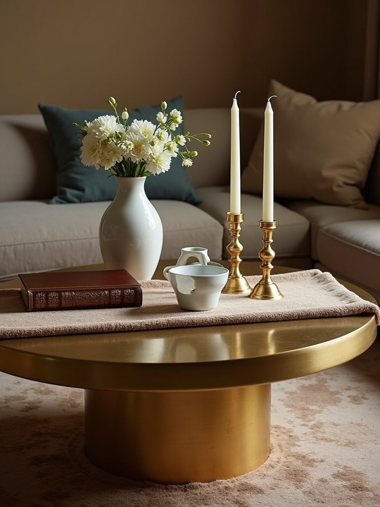 elegant vintage brass table