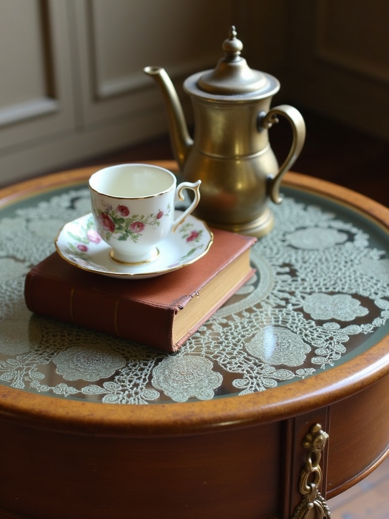 elegant vintage glass tables