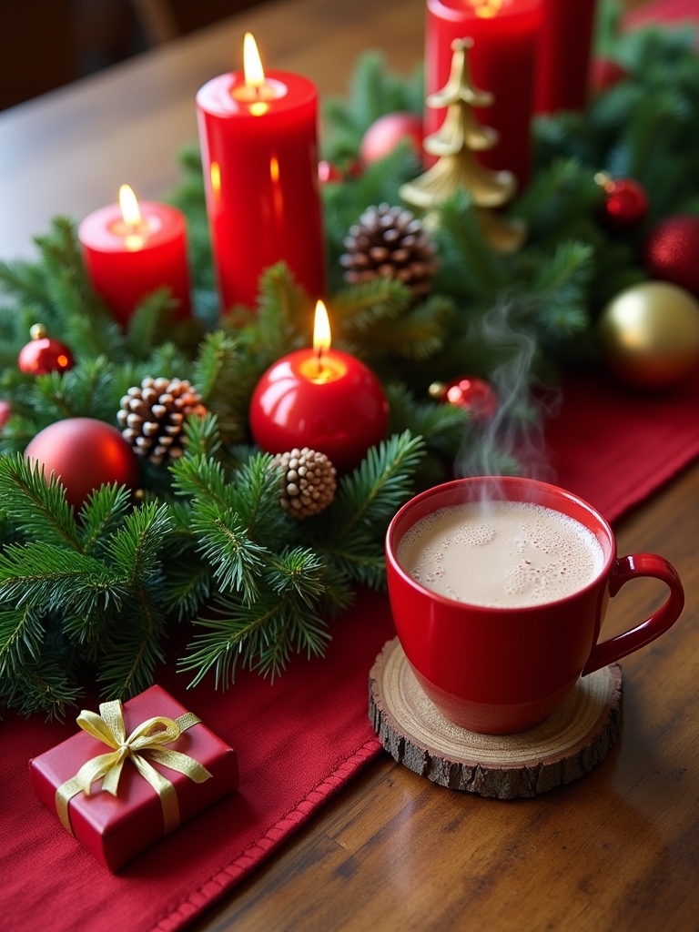 festive holiday coffee table