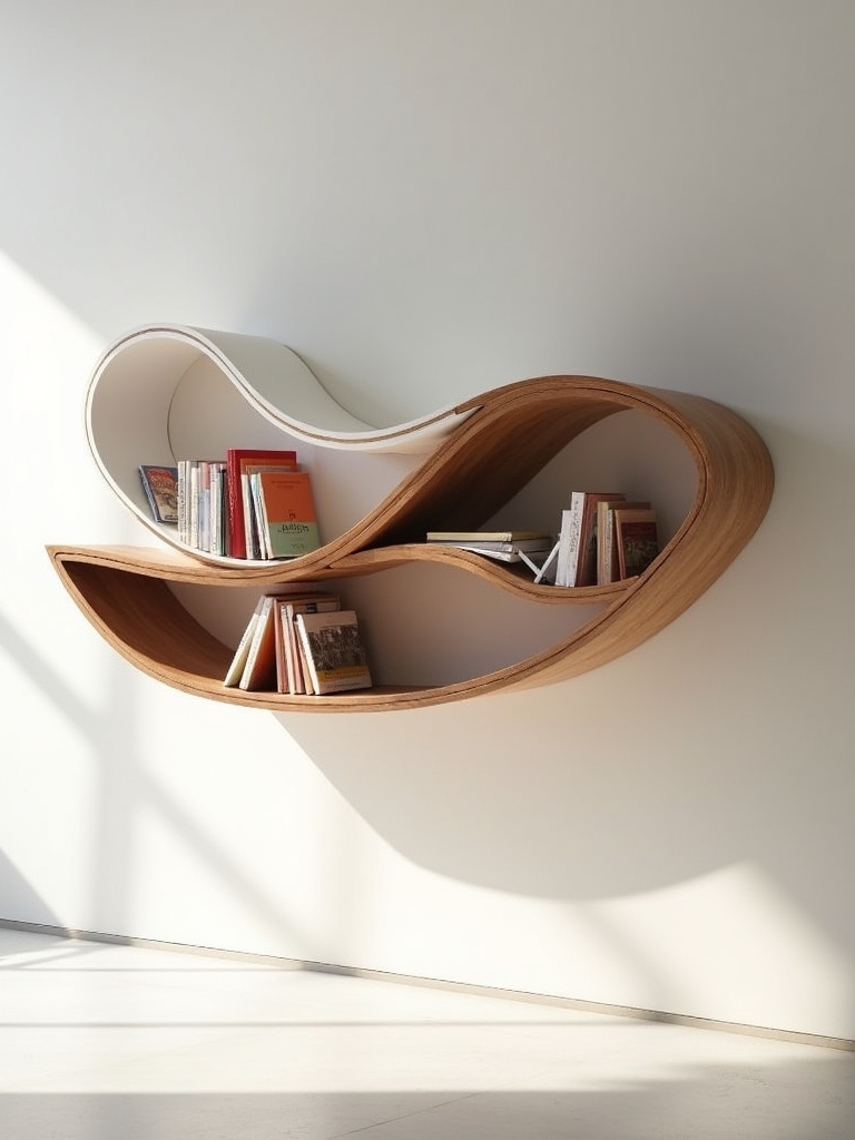 floating bookshelves with style