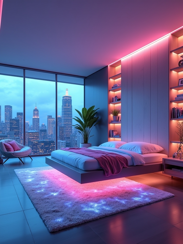 futuristic tech bedroom transformation