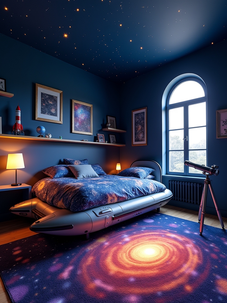 galactic themed bedroom makeover