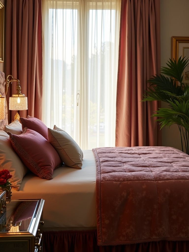 glamorous bedroom luxury accents