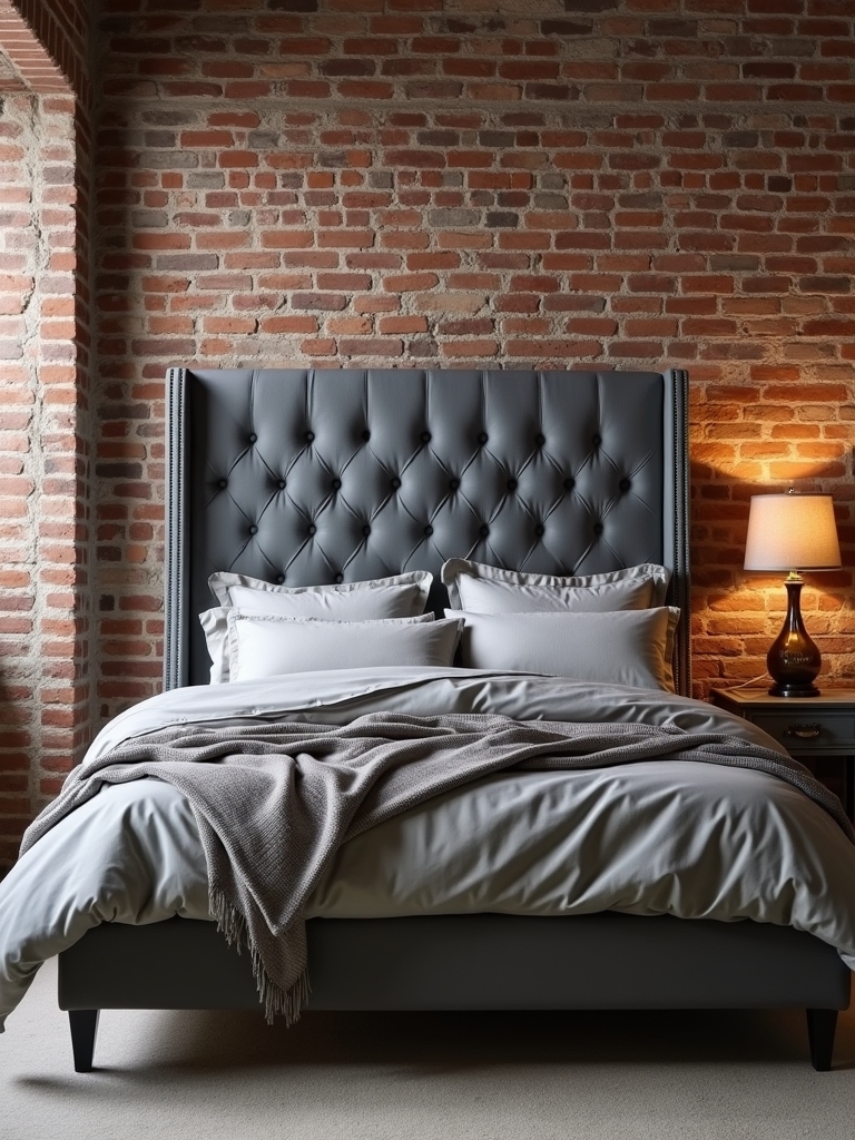 industrial grey bed design