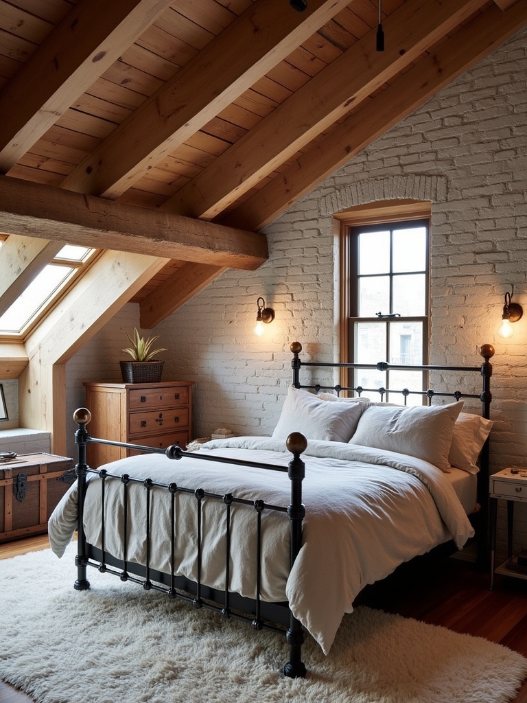industrial style attic retreat