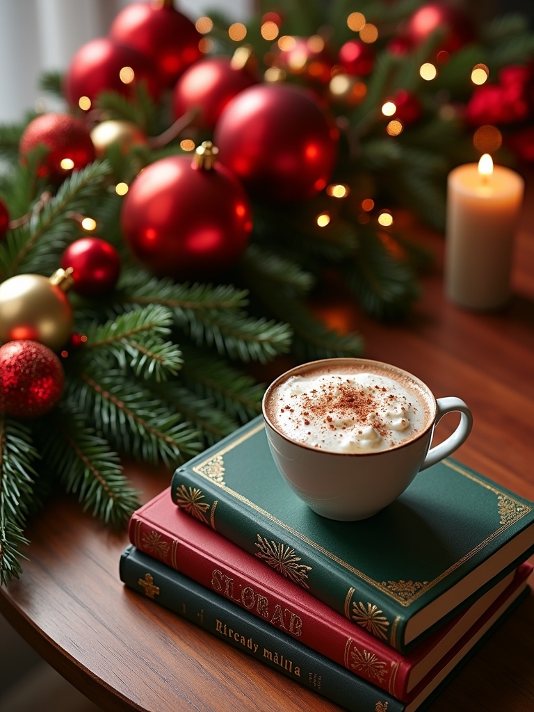 joyful holiday book decor