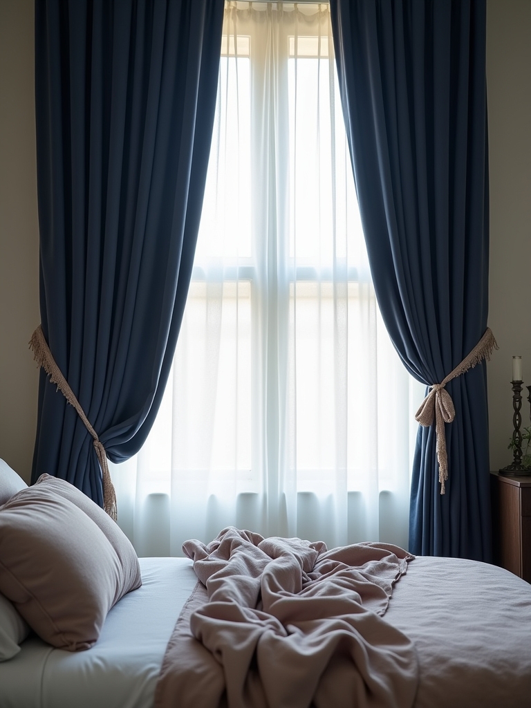 layered curtains for ambiance
