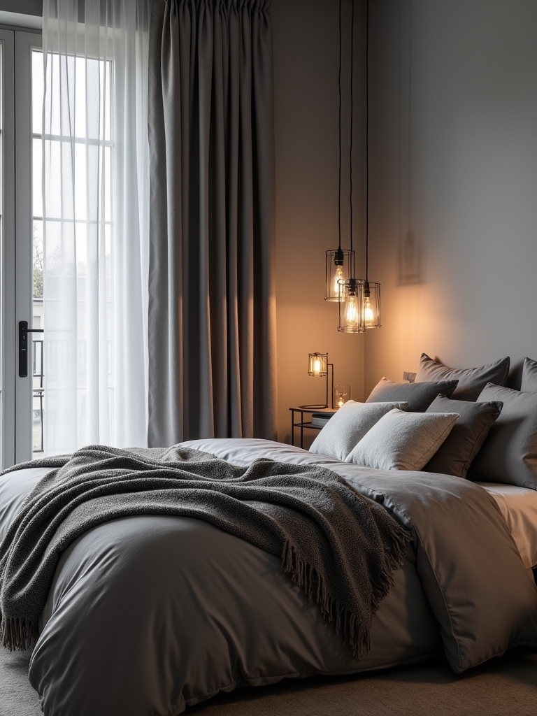 lighting complements grey decor