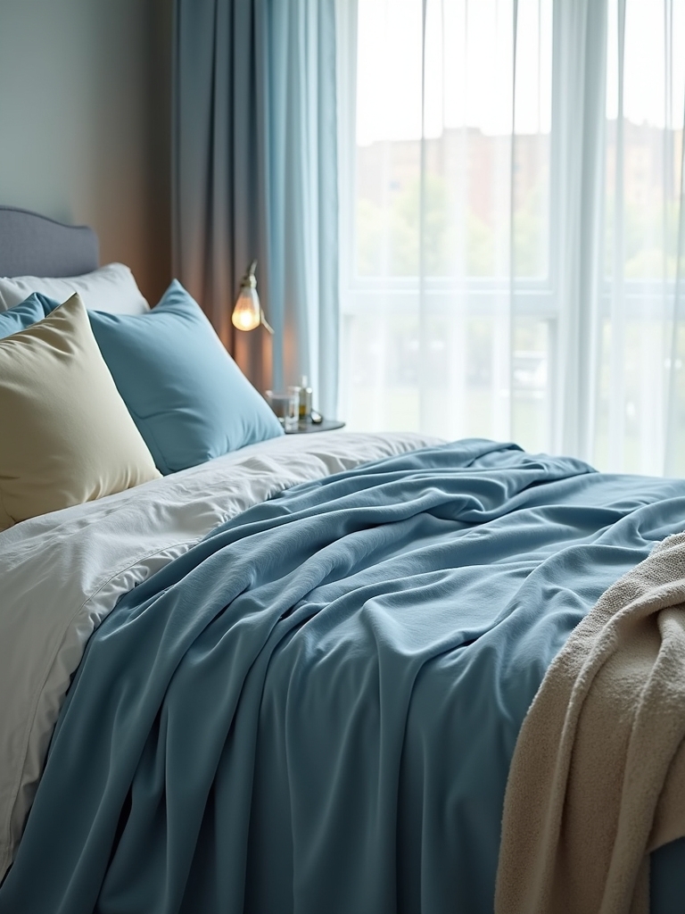 luxurious soft blue velvet