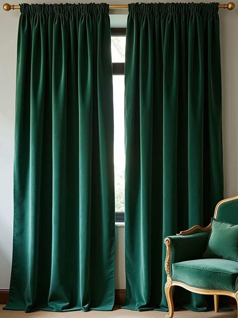 luxurious velvet curtain elegance