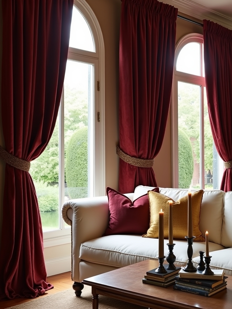 luxurious velvet drapes elegance