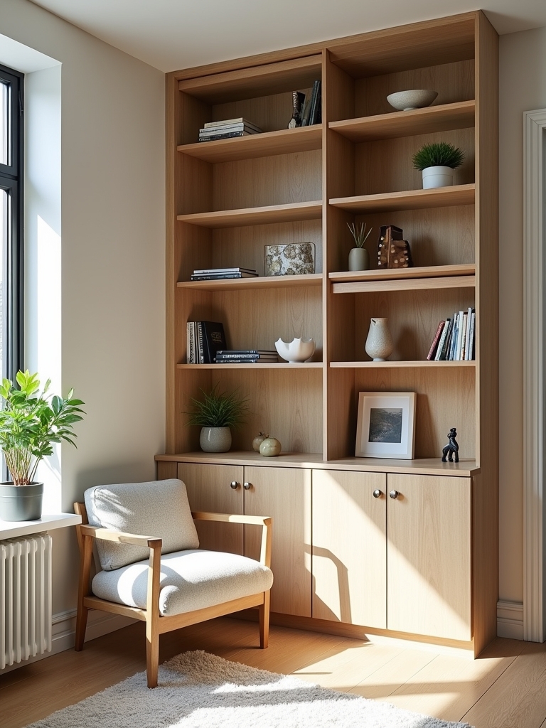 maximize space with shelving