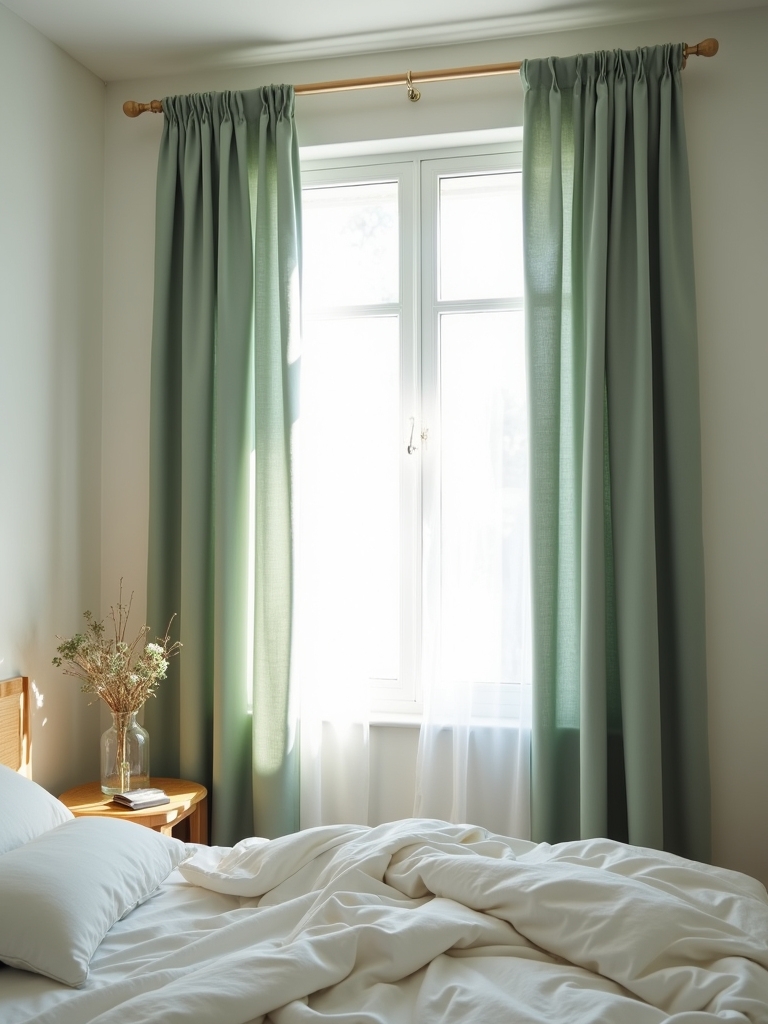 minimalist elegant bedroom curtains