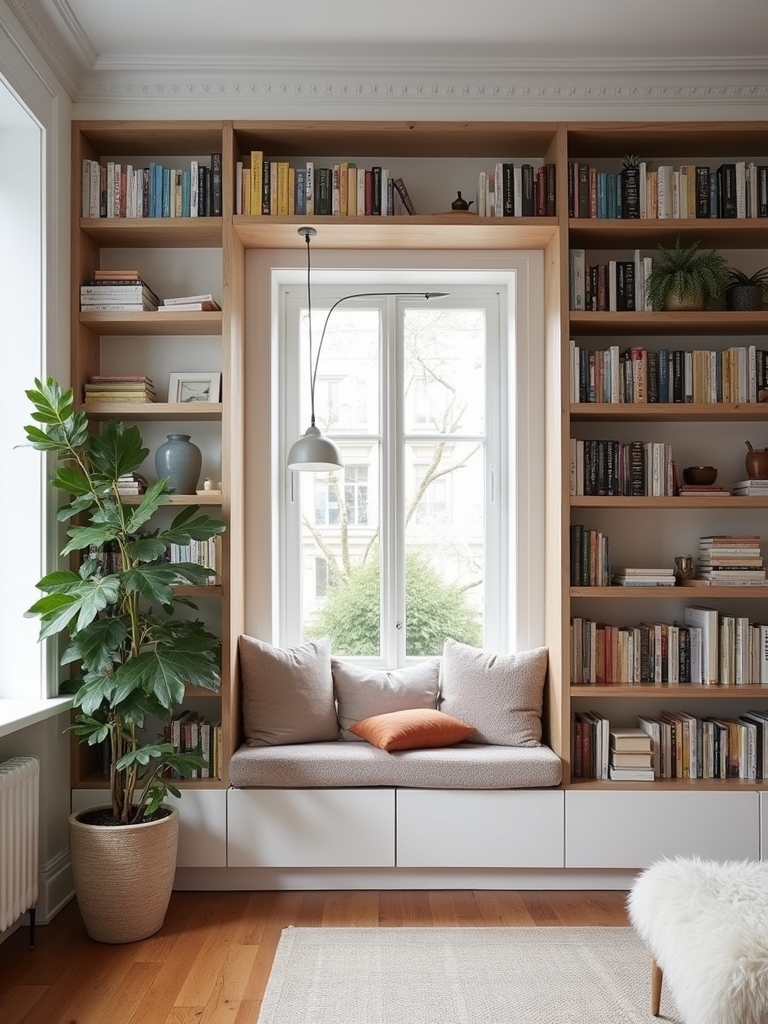 minimalist scandinavian bookcase design