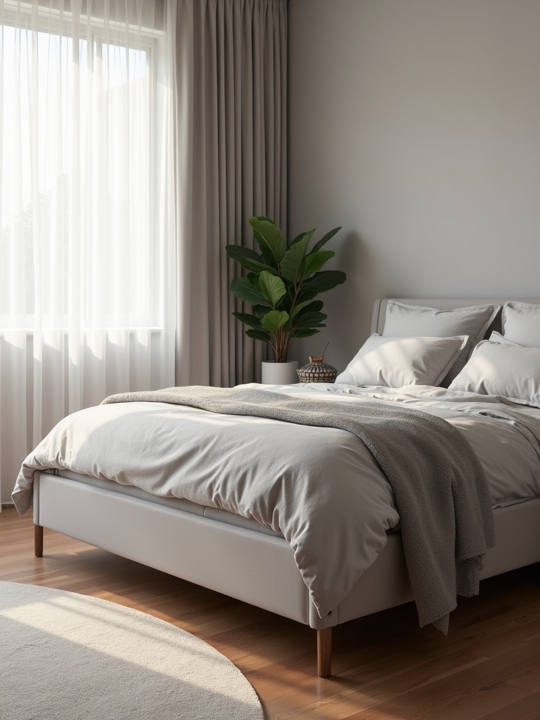 modern minimalist grey beds