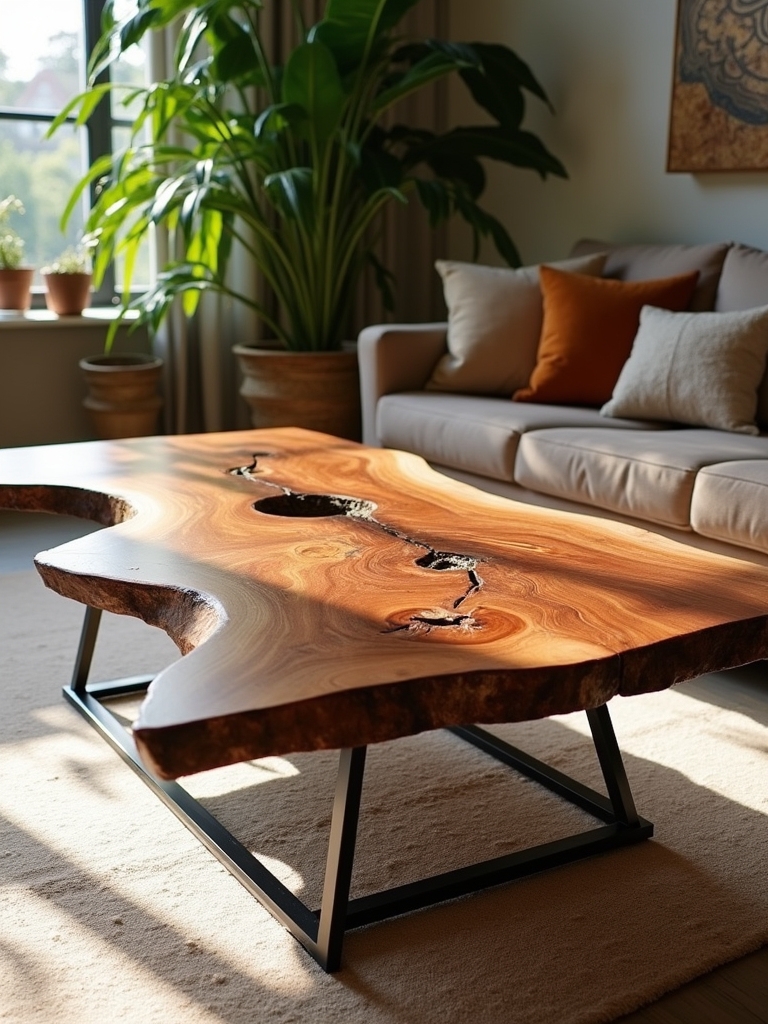 modern rustic geometric tables