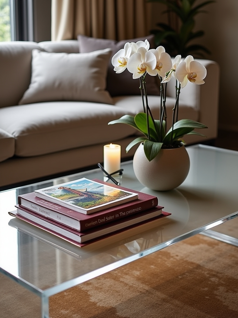 modern transparent coffee table