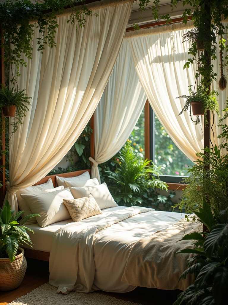 nature inspired canopy bed design