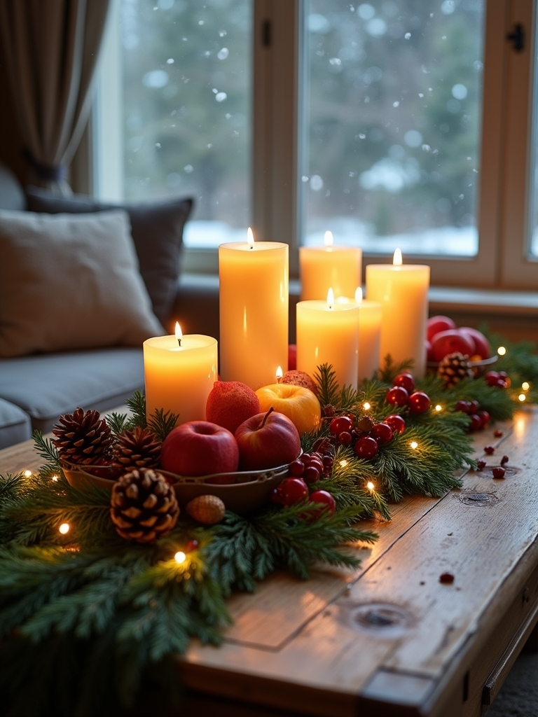 nature inspired festive decor