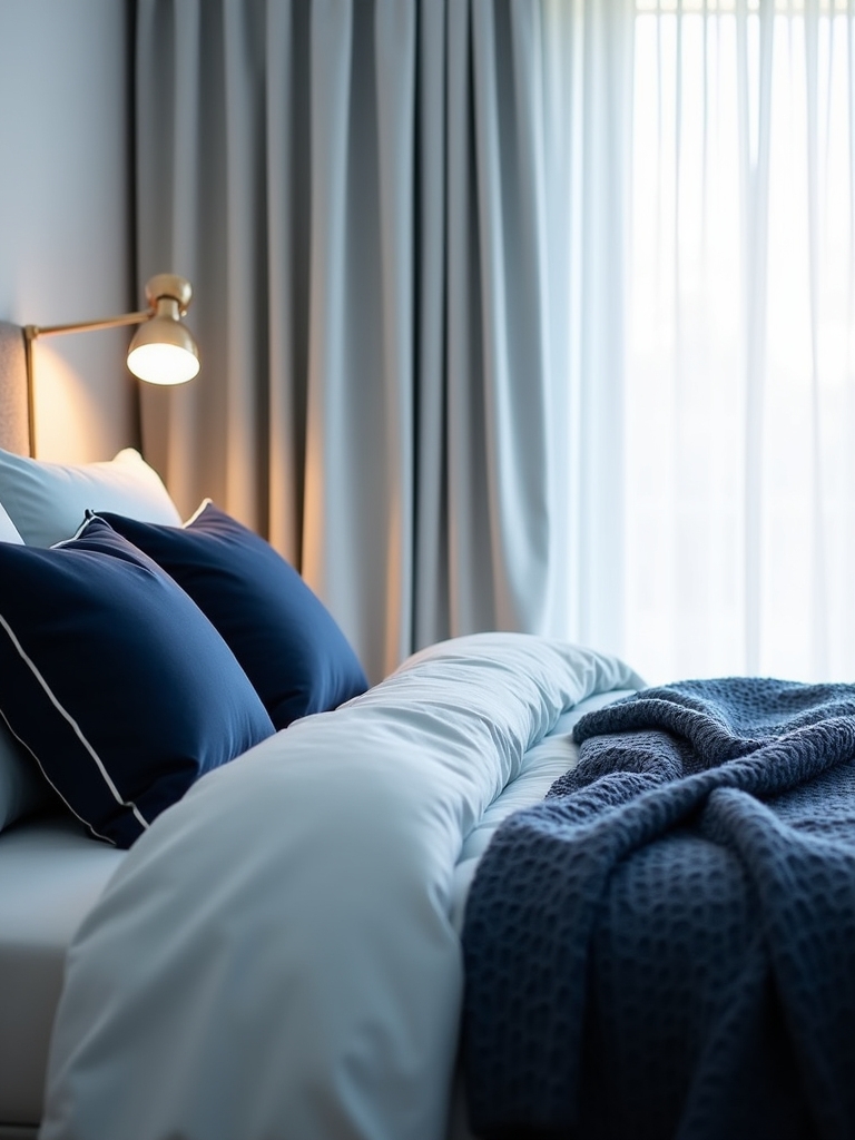 navy accents enhance elegance