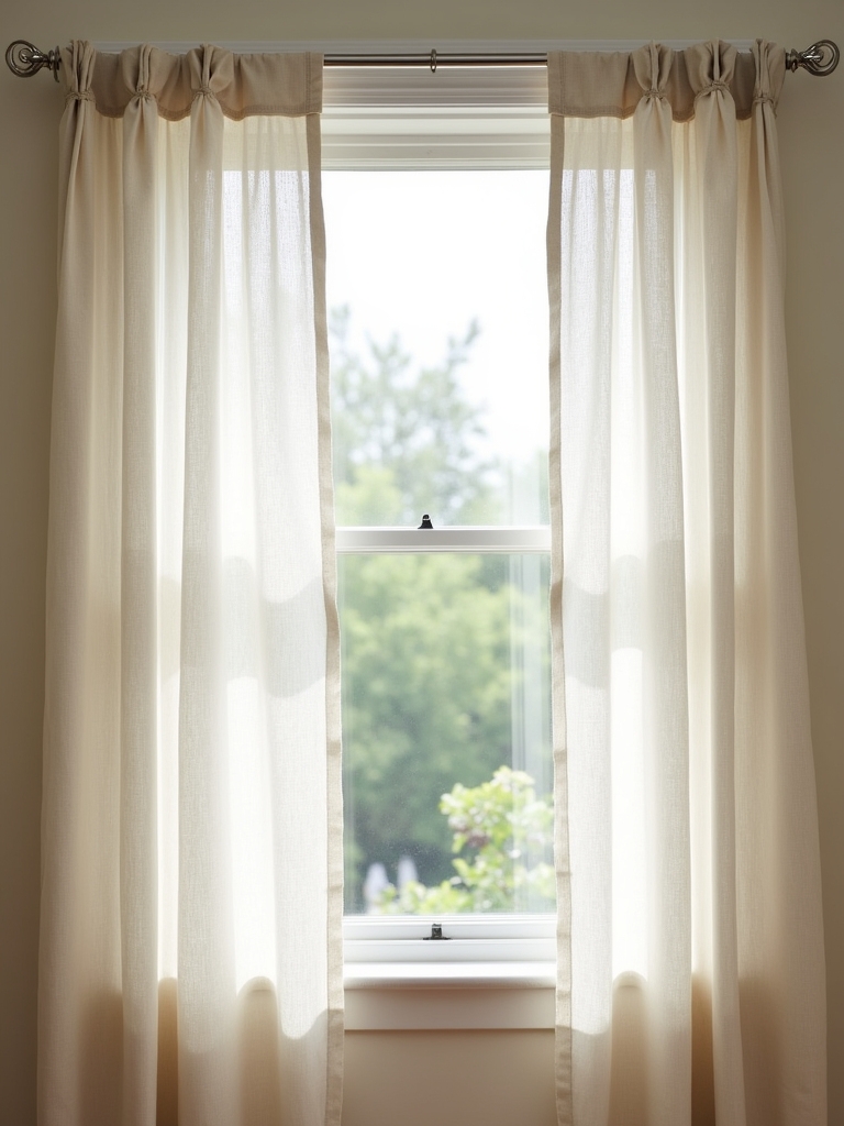 neutral curtains enhance minimalism