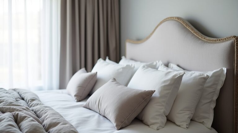 neutral grey bed designs