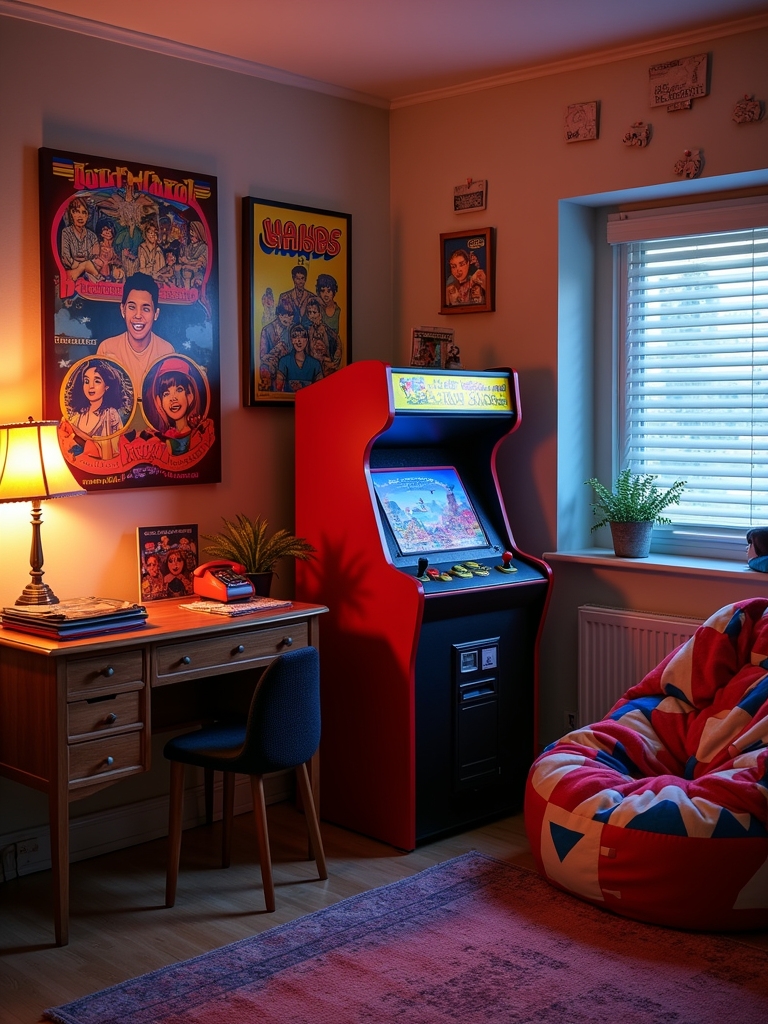 nostalgic retro boys bedroom