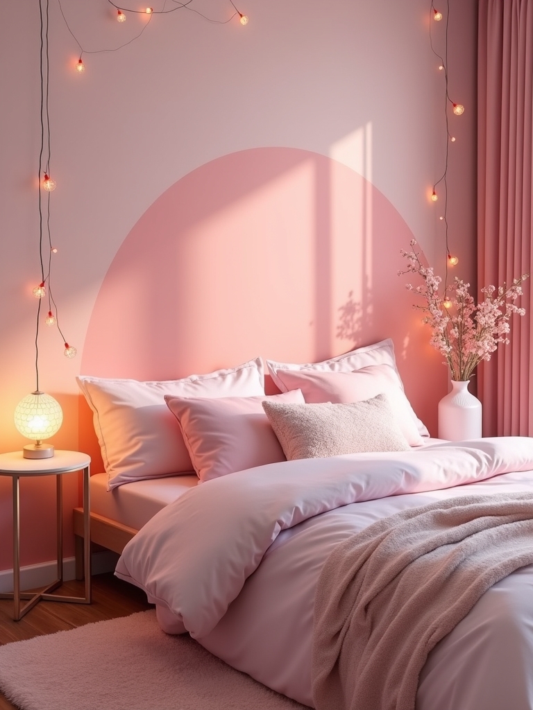 ombre pink wall techniques