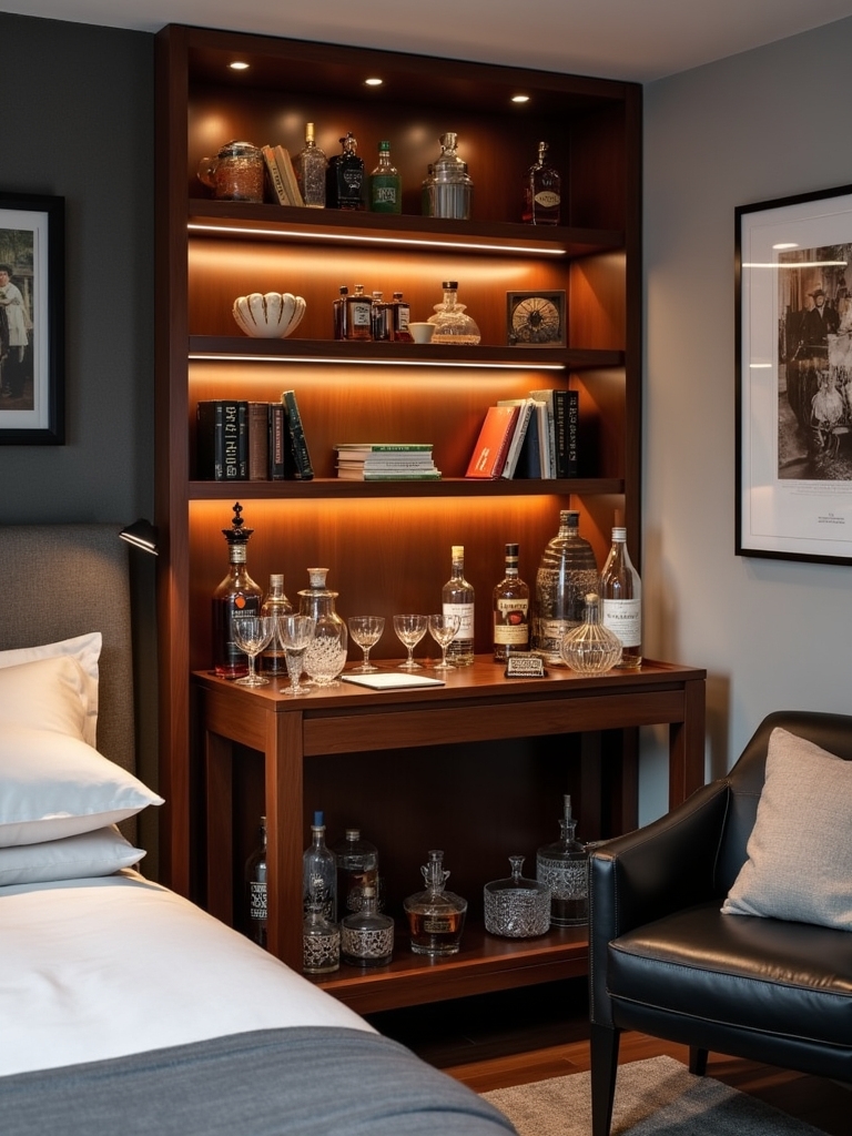 personalized bedroom beverage station