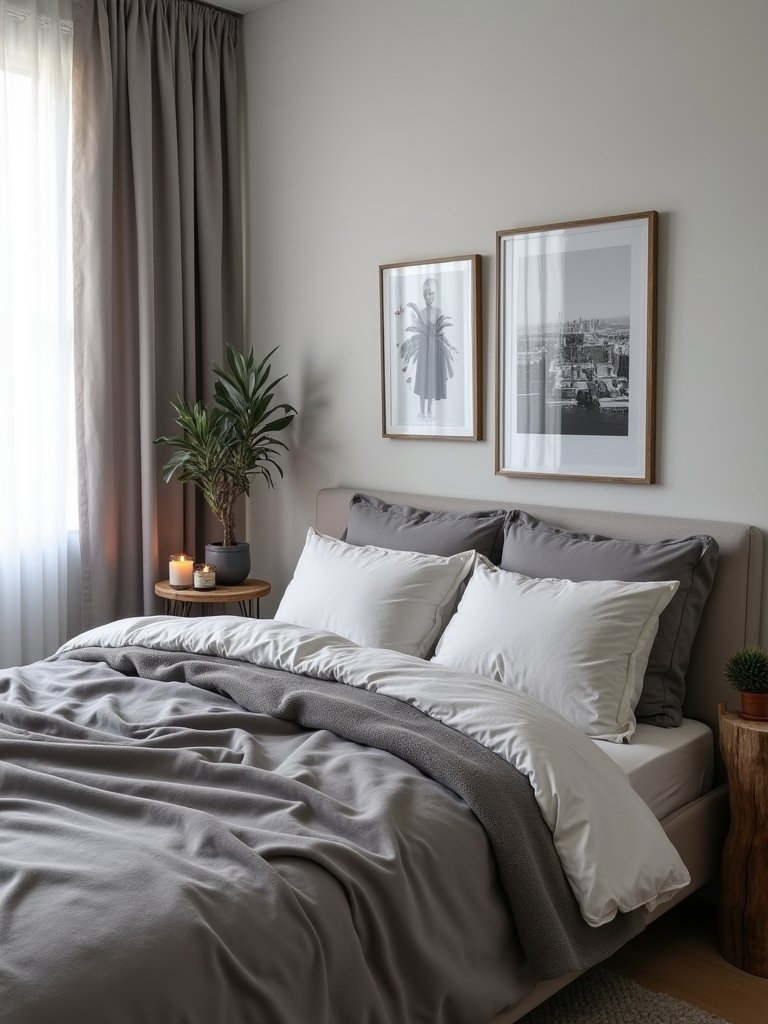 personalized grey bedroom decor