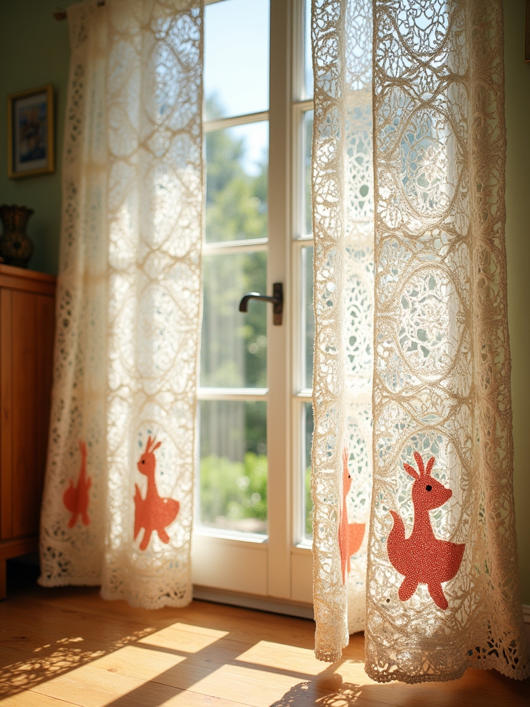 playful animal print curtains