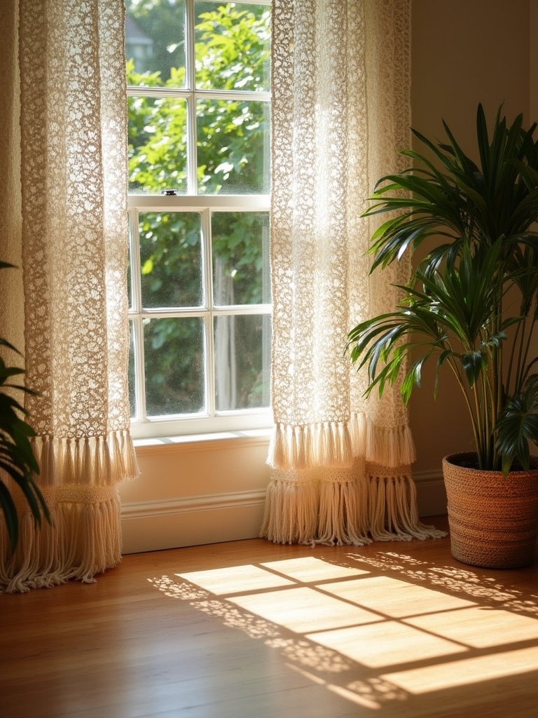 playful boho fringe curtains