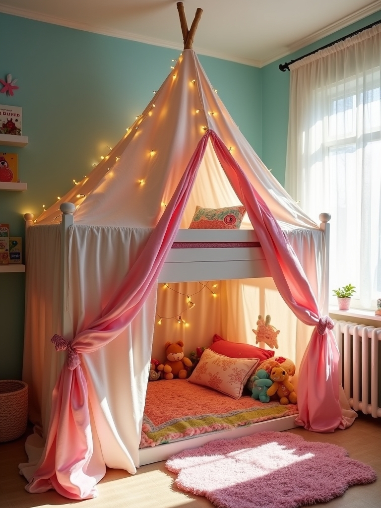 playful tent bunk beds