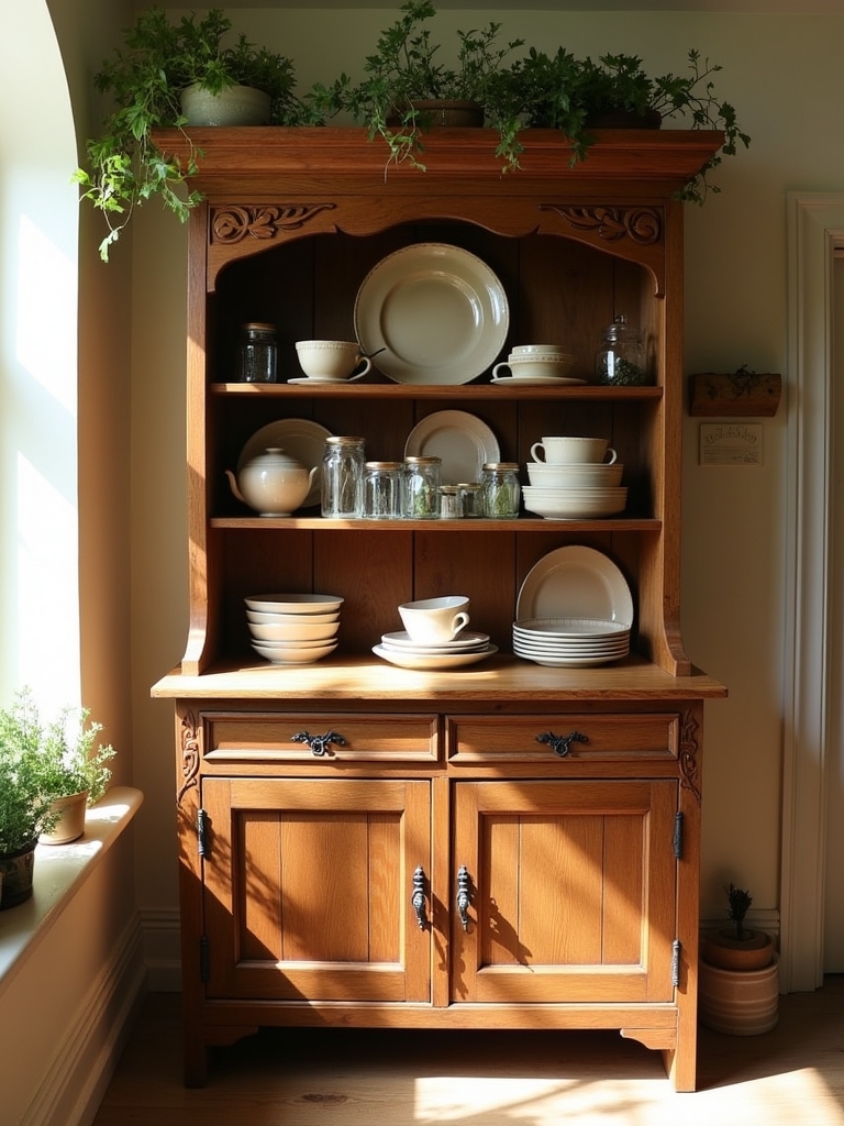 rustic vintage crockery cabinets