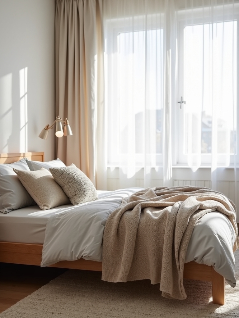 scandinavian minimalist grey beds