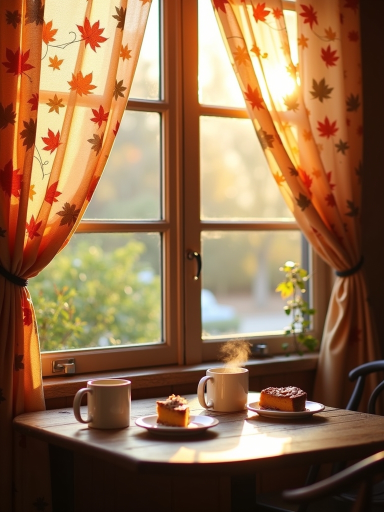 seasonal festive cafe curtains