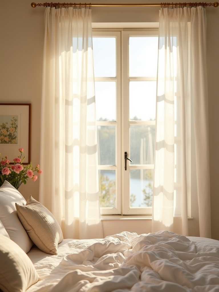 sheer curtains enhance ambiance