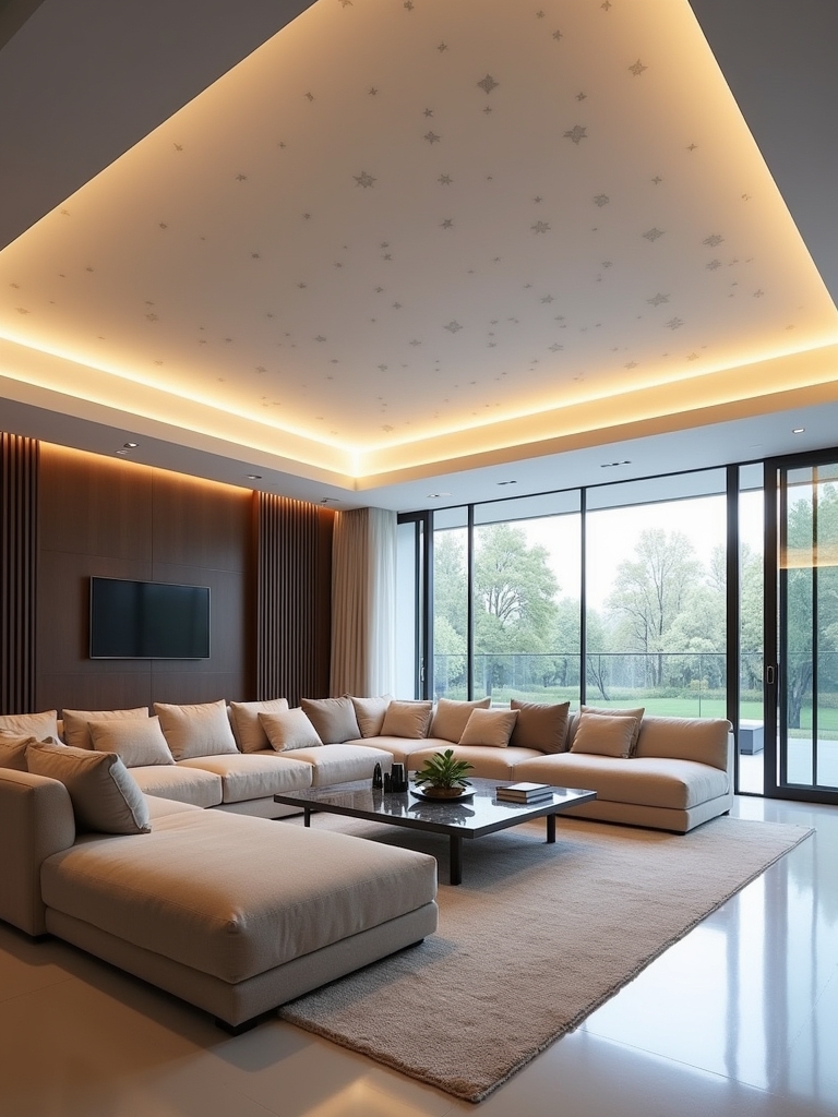 sleek minimalist ceiling design