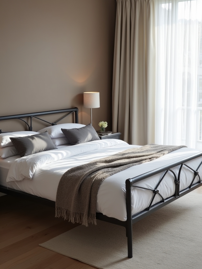 sleek modern metal beds