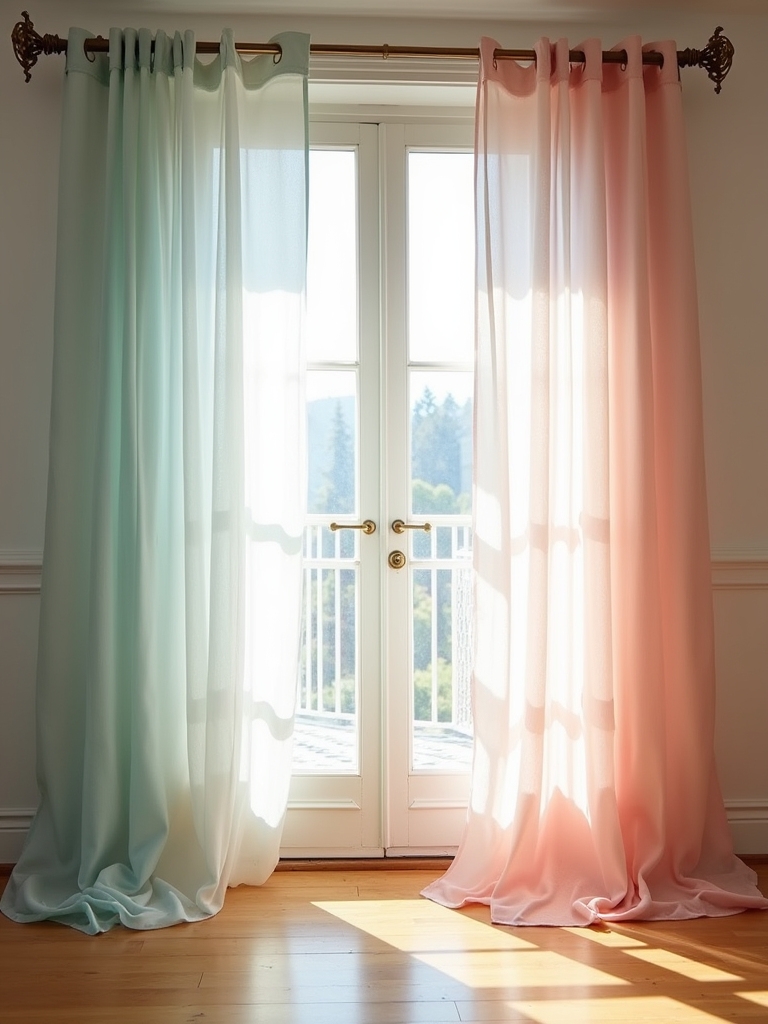 soft gradient pastel drapes