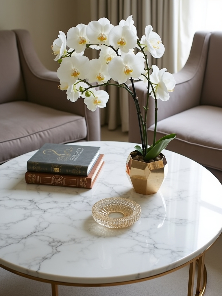 sophisticated marble coffee table
